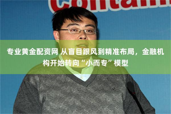 专业黄金配资网 从盲目跟风到精准布局，金融机构开始转向“小而专”模型